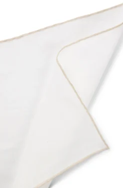 BOSS ONE Linen pocket square with contrast border
