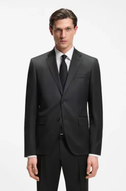 BOSS ONE Regular-fit suit jacket in virgin-wool serge