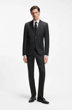 BOSS ONE Regular-fit suit jacket in virgin-wool serge