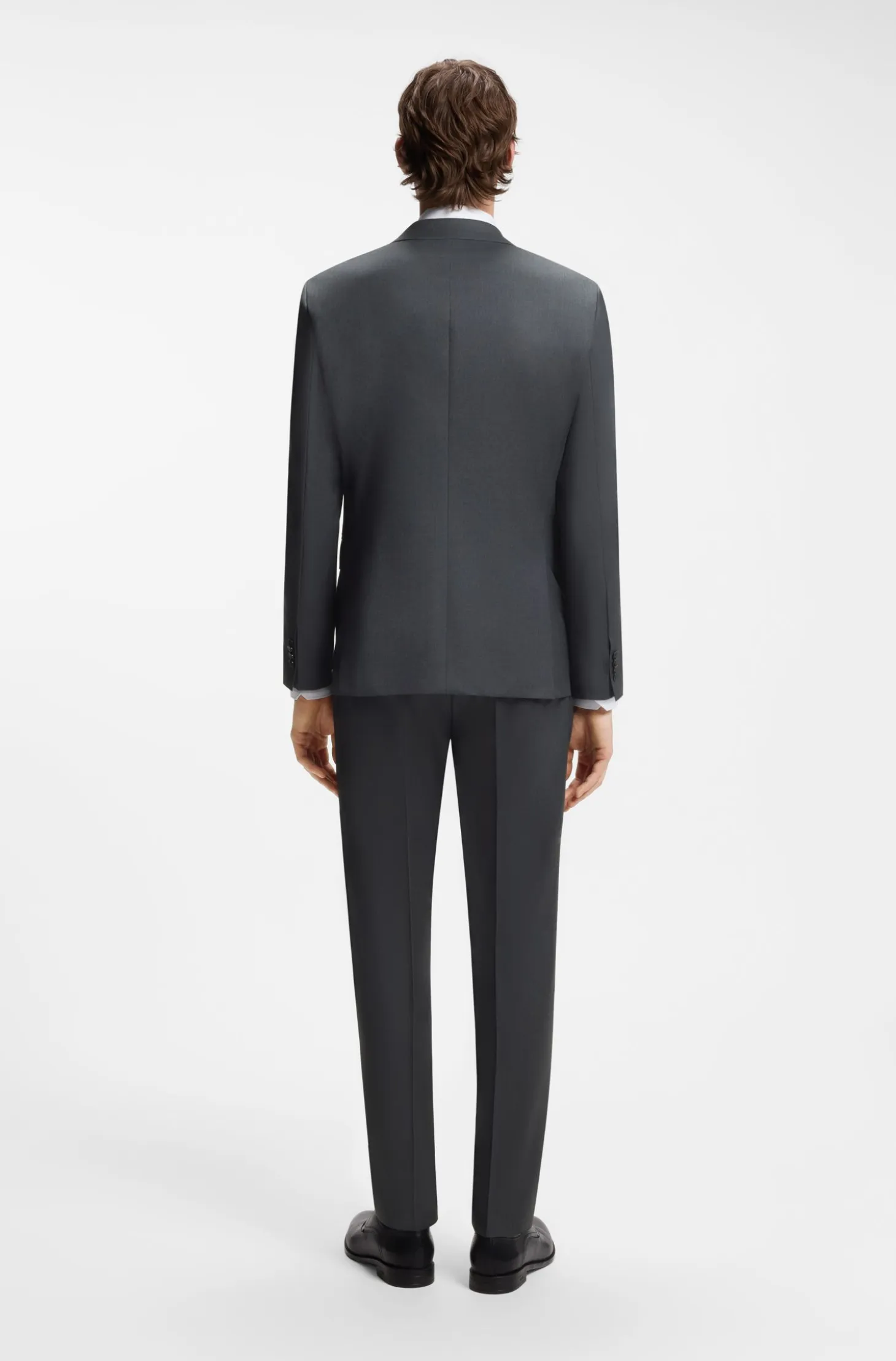 BOSS ONE Regular-fit suit jacket in virgin-wool serge