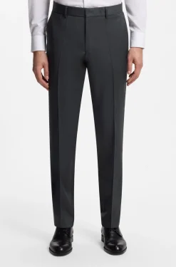 BOSS ONE Regular-fit trousers in virgin-wool serge