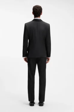 BOSS ONE Regular-fit tuxedo jacket in virgin-wool serge