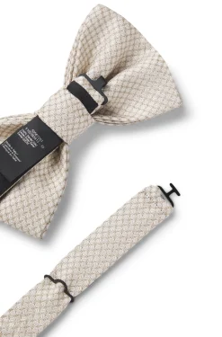 BOSS ONE Silk bow tie in micro-patterned jacquard