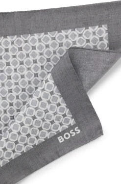 BOSS ONE Silk pocket square with digital print
