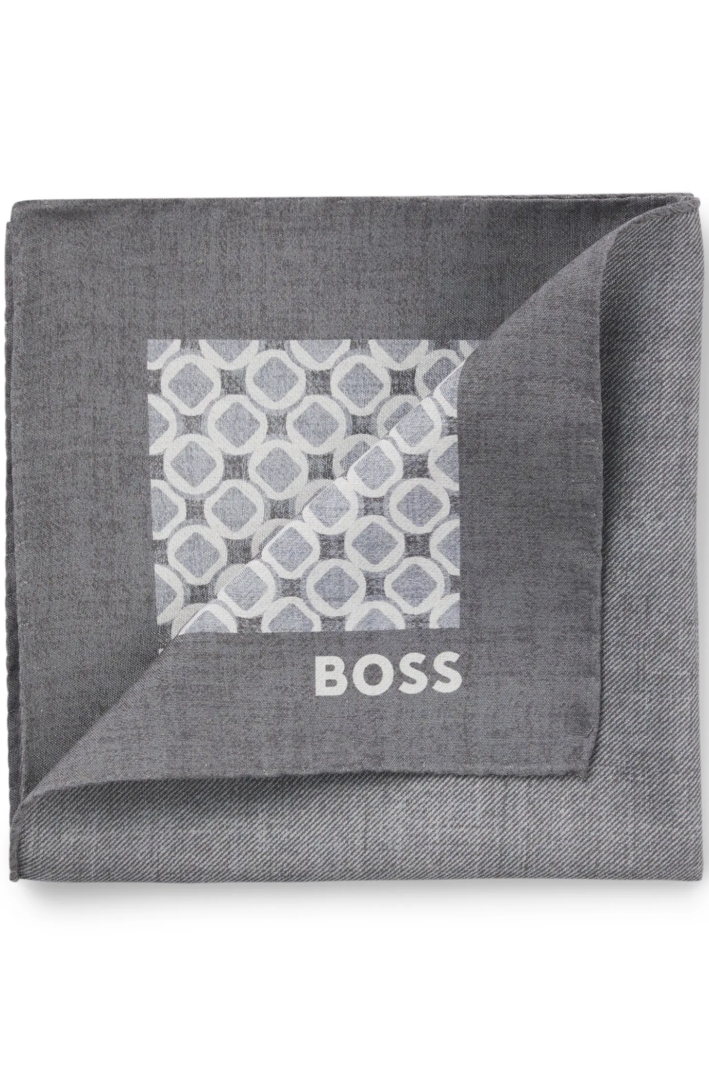 BOSS ONE Silk pocket square with digital print