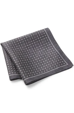 BOSS ONE Silk pocket square with printed pattern