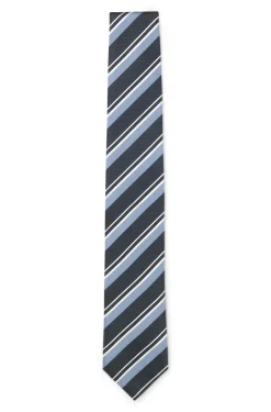 BOSS ONE Silk tie with diagonal stripes