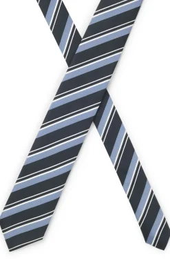 BOSS ONE Silk tie with diagonal stripes