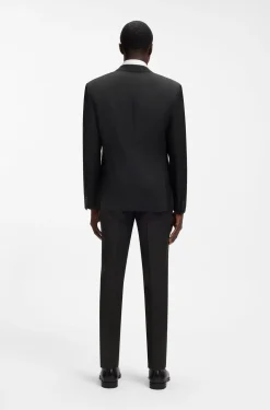 BOSS ONE Slim-fit suit jacket in virgin-wool serge