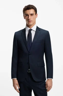 BOSS ONE Slim-fit suit jacket in virgin-wool serge
