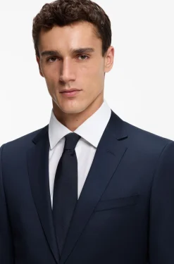 BOSS ONE Slim-fit suit jacket in virgin-wool serge