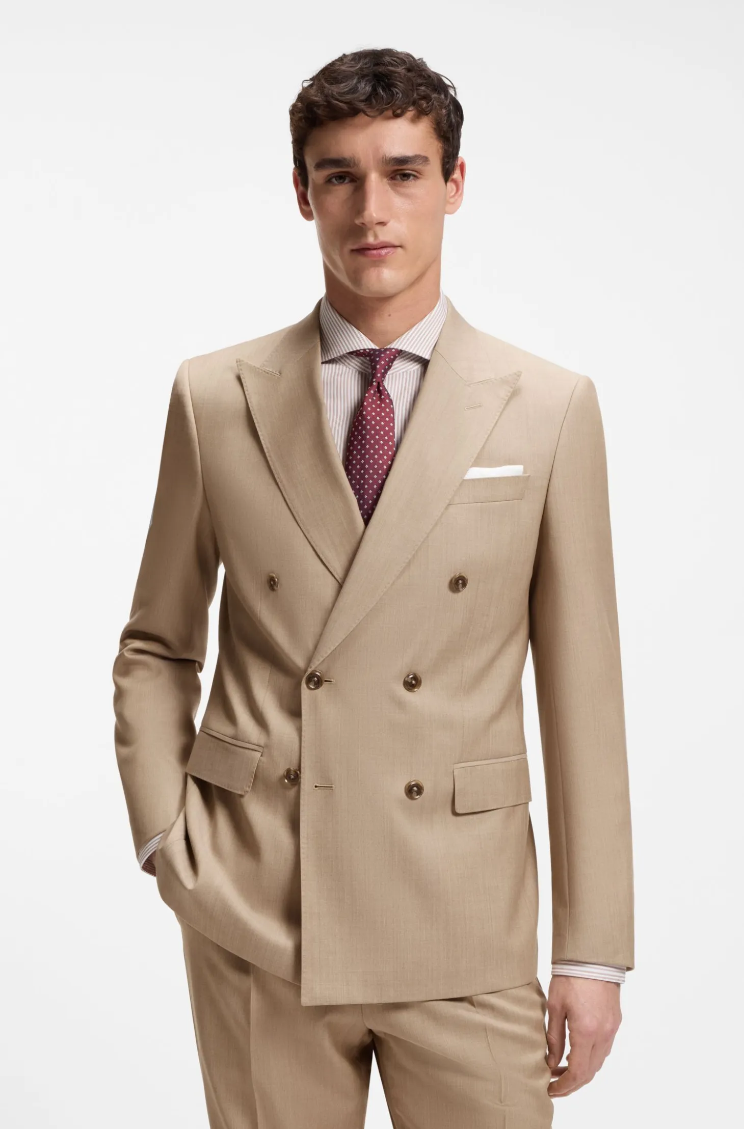 BOSS ONE slim-fit suit jacket in virgin wool