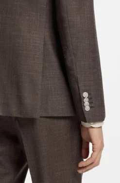 BOSS ONE Slim-fit suit jacket in wool, silk and linen