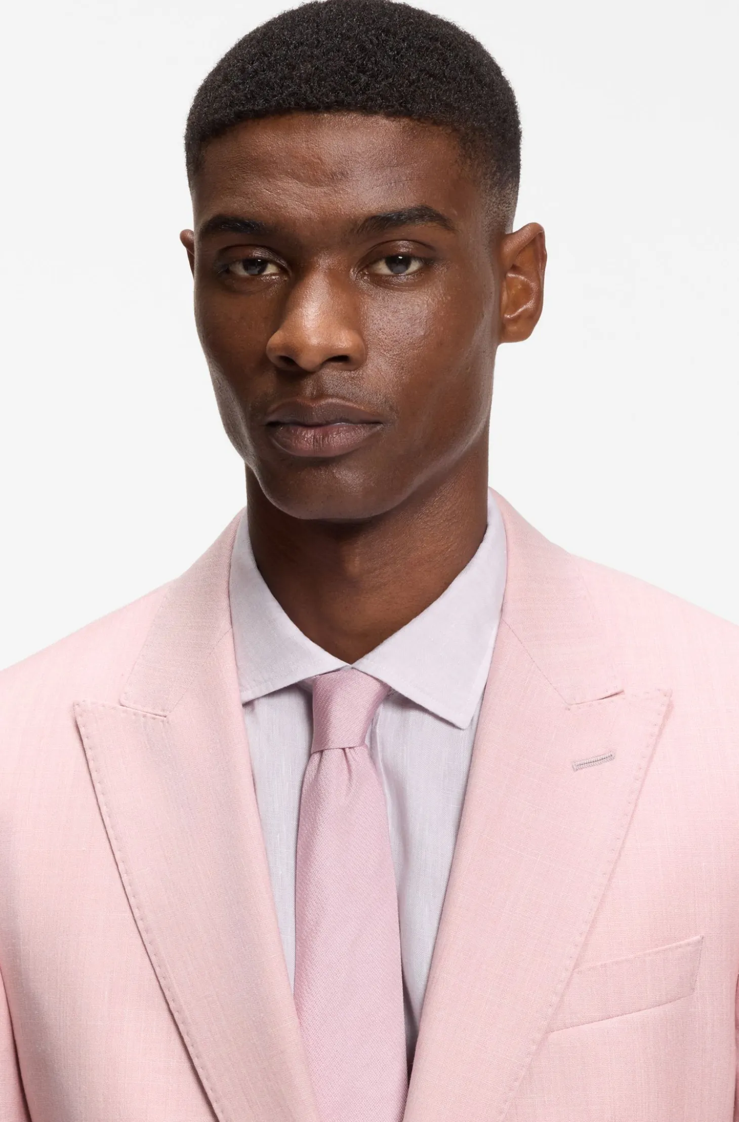 BOSS ONE Slim-fit suit jacket in wool, silk and linen