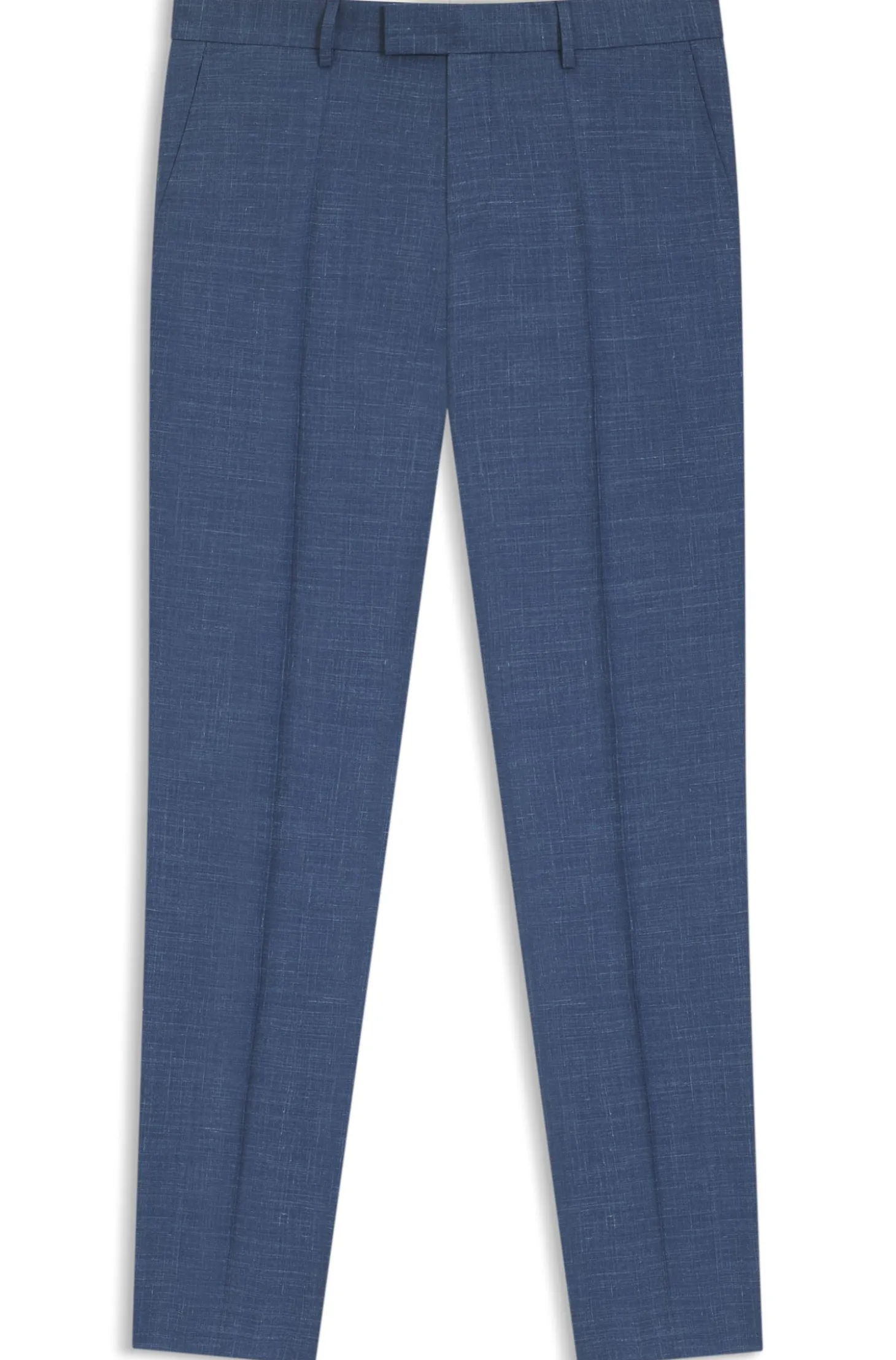 BOSS ONE Slim-fit suit trousers in wool, silk and linen