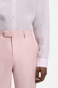 BOSS ONE Slim-fit suit trousers in wool, silk and linen