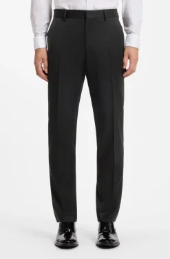 BOSS ONE Slim-fit trousers in virgin-wool serge