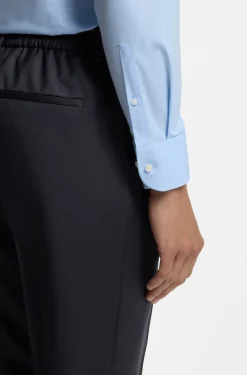 BOSS ONE Slim-fit trousers in virgin-wool serge
