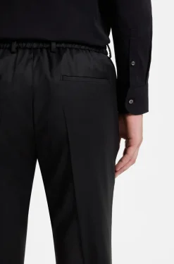 BOSS ONE Slim-fit trousers in virgin-wool serge