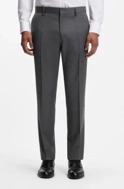BOSS ONE Slim-fit trousers in virgin-wool serge