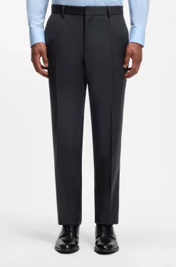 BOSS ONE Slim-fit trousers in virgin-wool serge