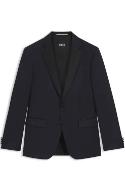 BOSS ONE Slim-fit tuxedo jacket in virgin-wool serge