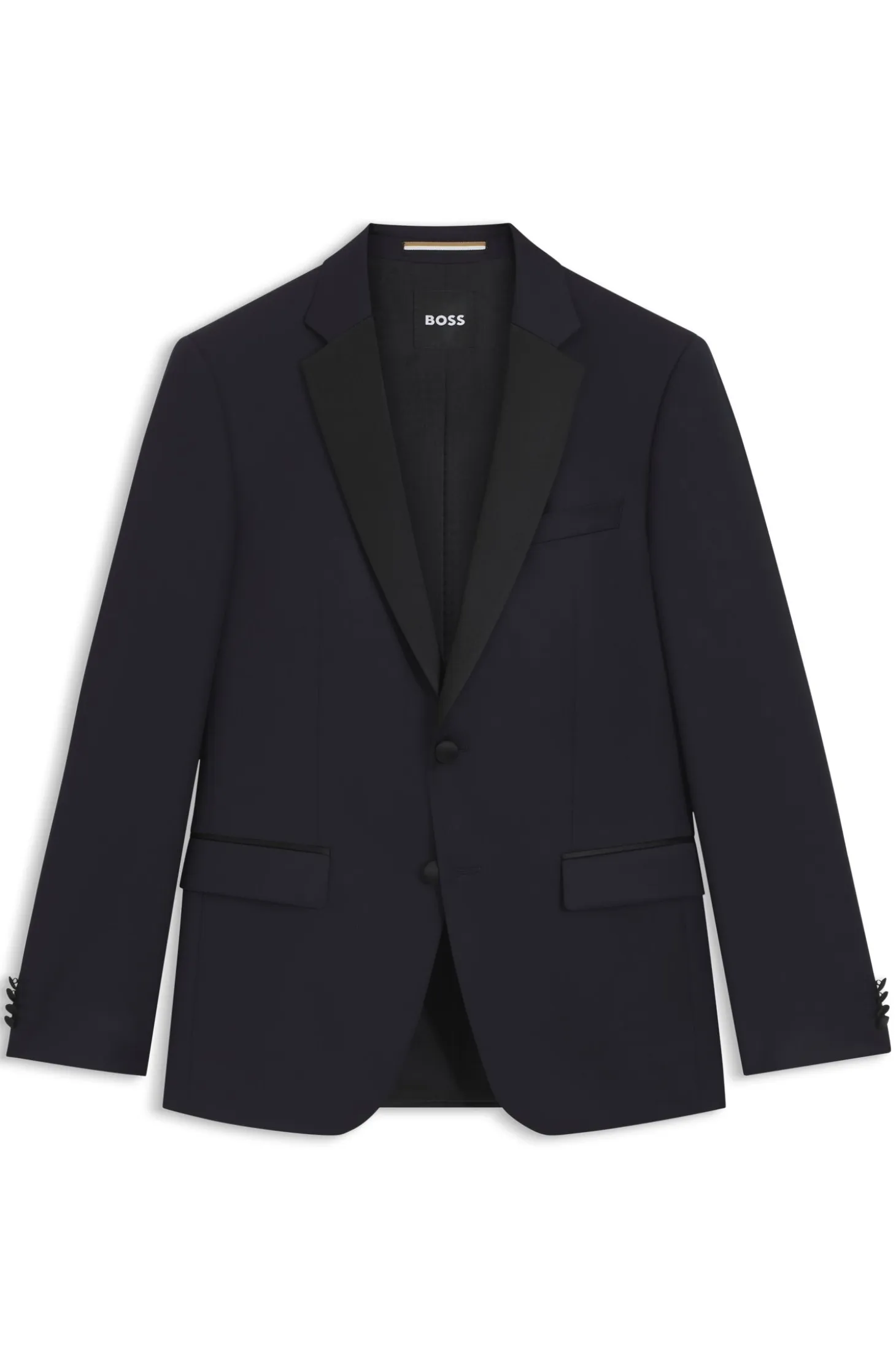 BOSS ONE Slim-fit tuxedo jacket in virgin-wool serge