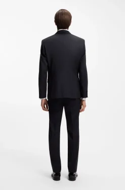 BOSS ONE Slim-fit tuxedo jacket in virgin-wool serge