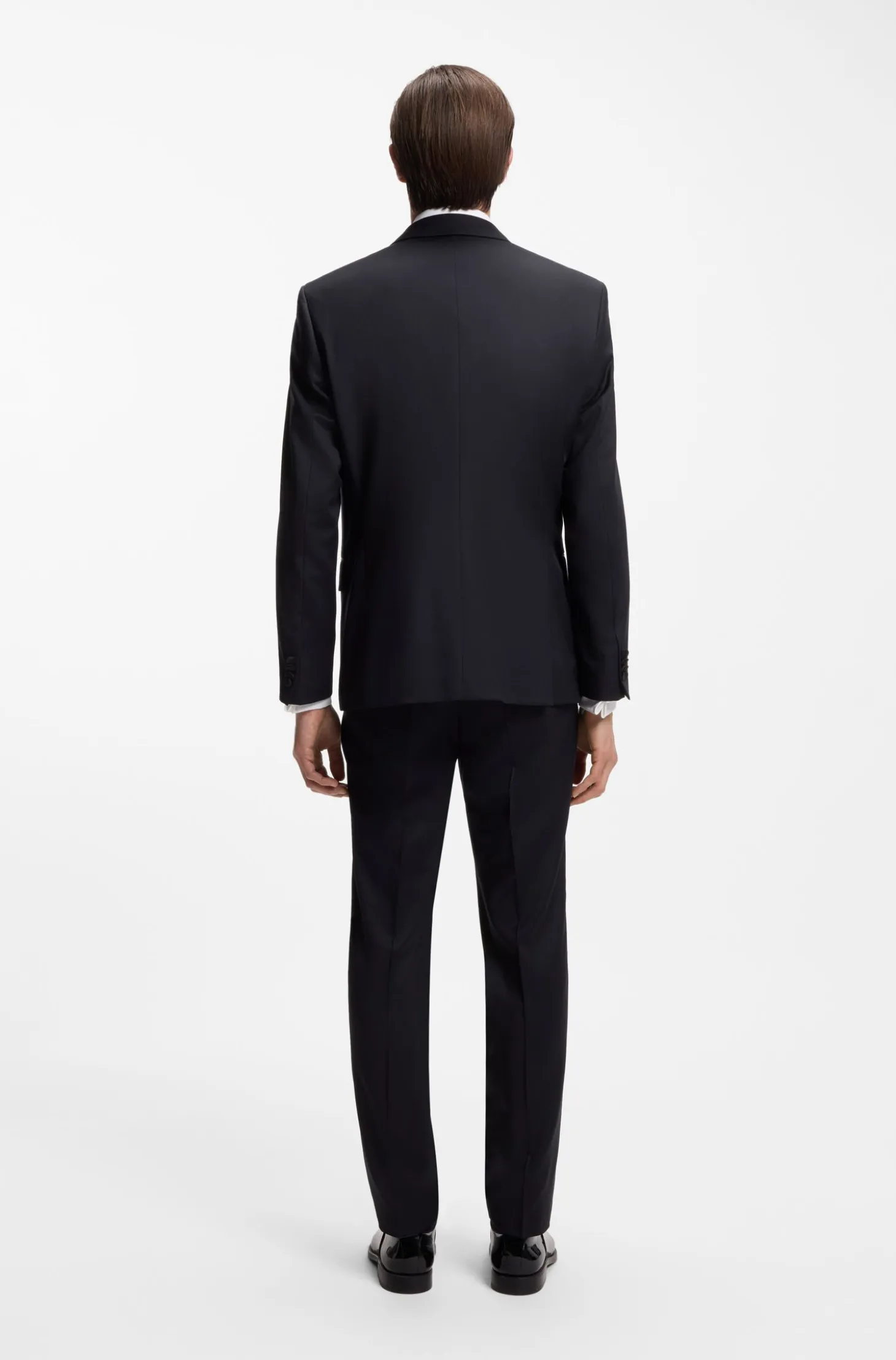 BOSS ONE Slim-fit tuxedo jacket in virgin-wool serge