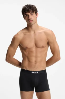 BOSS ONE three-pack of logo-waistband boxer briefs