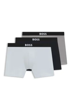 BOSS ONE three-pack of logo-waistband boxer briefs