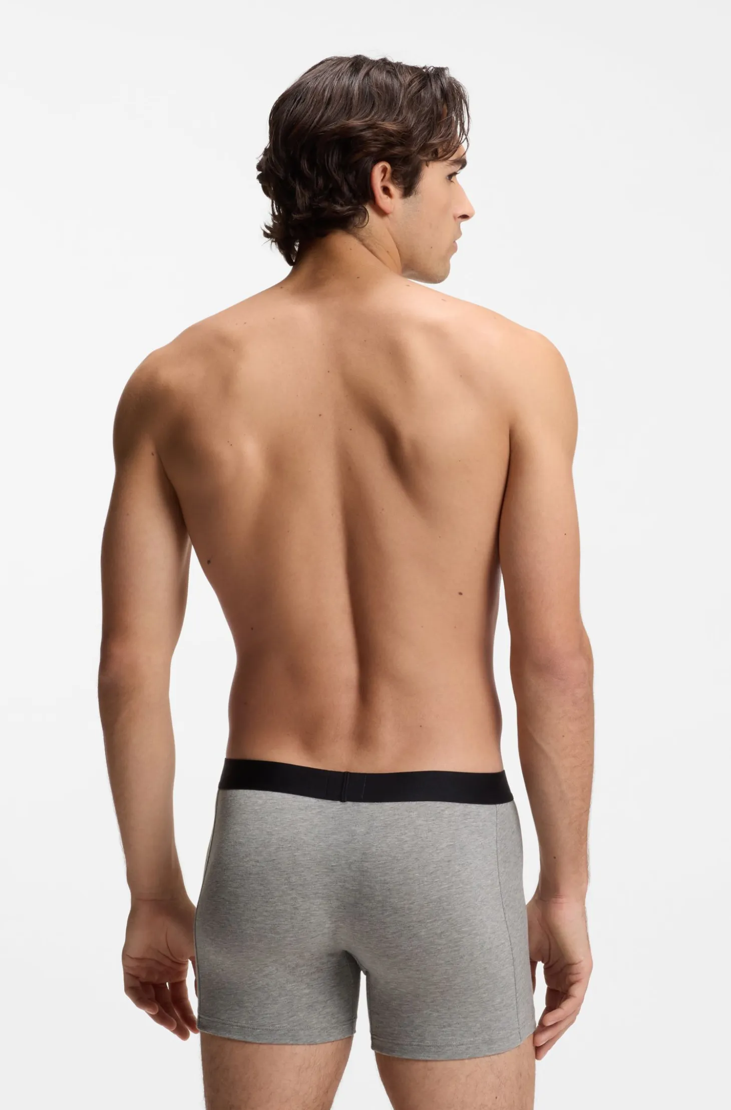 BOSS ONE three-pack of logo-waistband boxer briefs