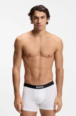 BOSS ONE three-pack of logo-waistband boxer briefs