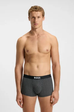 BOSS ONE three-pack of trunks in stretch cotton