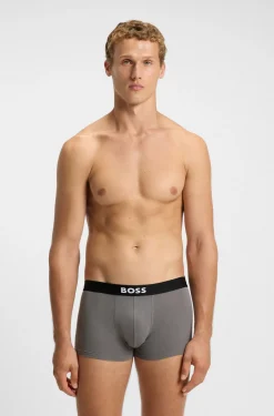 BOSS ONE three-pack of trunks in stretch cotton