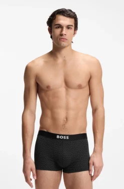 BOSS ONE three-pack of trunks in stretch cotton