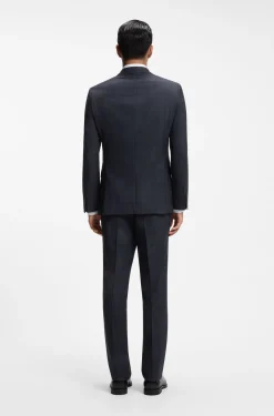 BOSS ONE Two-piece slim-fit suit in checked virgin wool