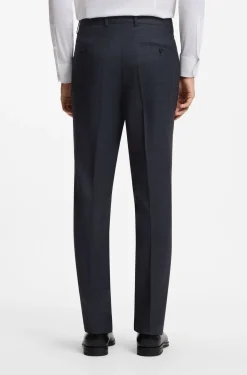 BOSS ONE Two-piece slim-fit suit in checked virgin wool