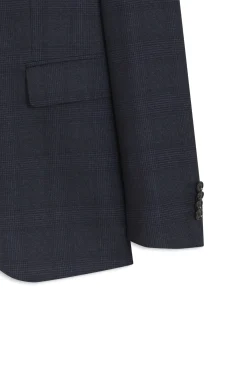 BOSS ONE Two-piece slim-fit suit in checked virgin wool