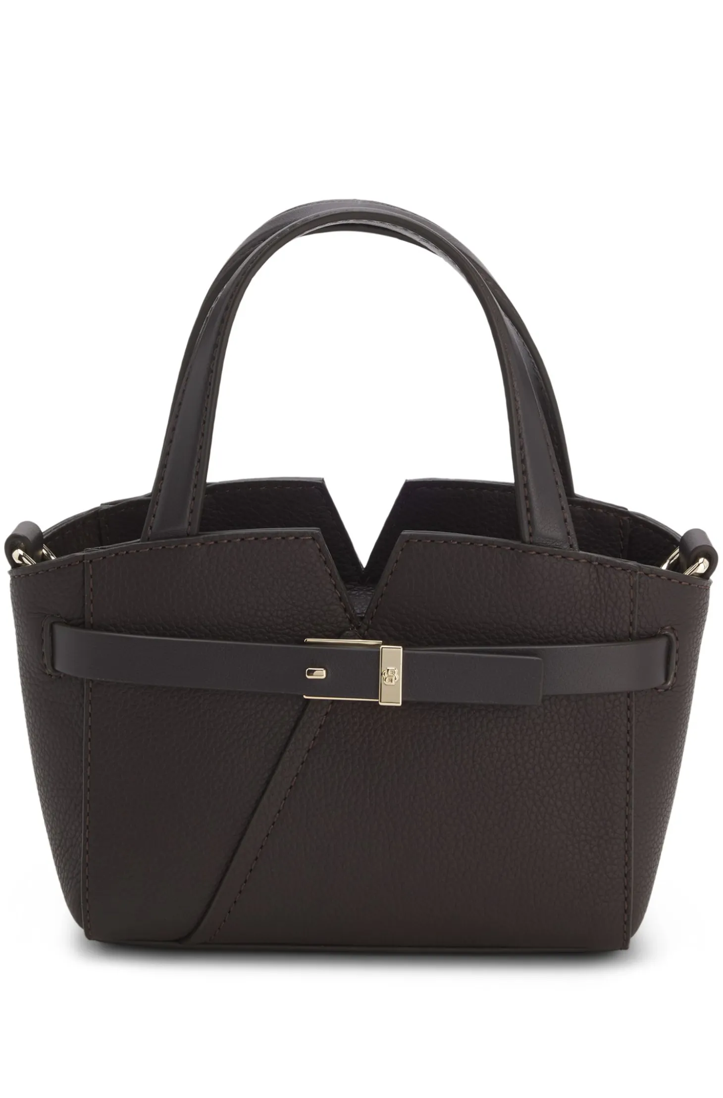 BOSS Revers mini tote bag in grained leather
