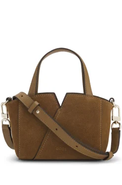 BOSS Revers mini tote bag in suede