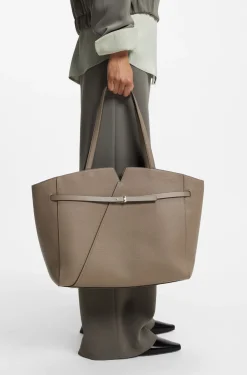 BOSS Revers tote bag in leather with belt detail