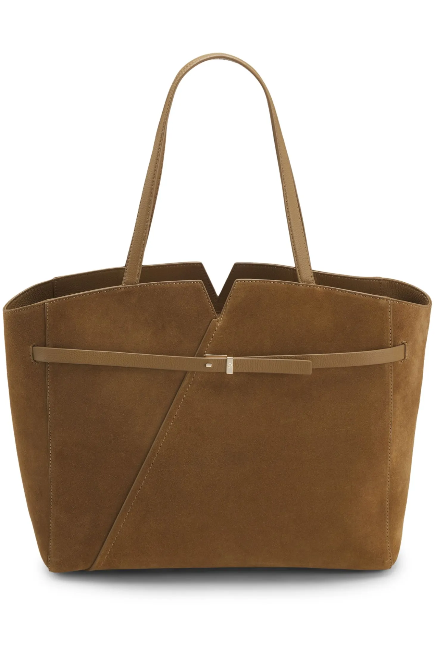 BOSS Revers tote bag in suede with belt detail