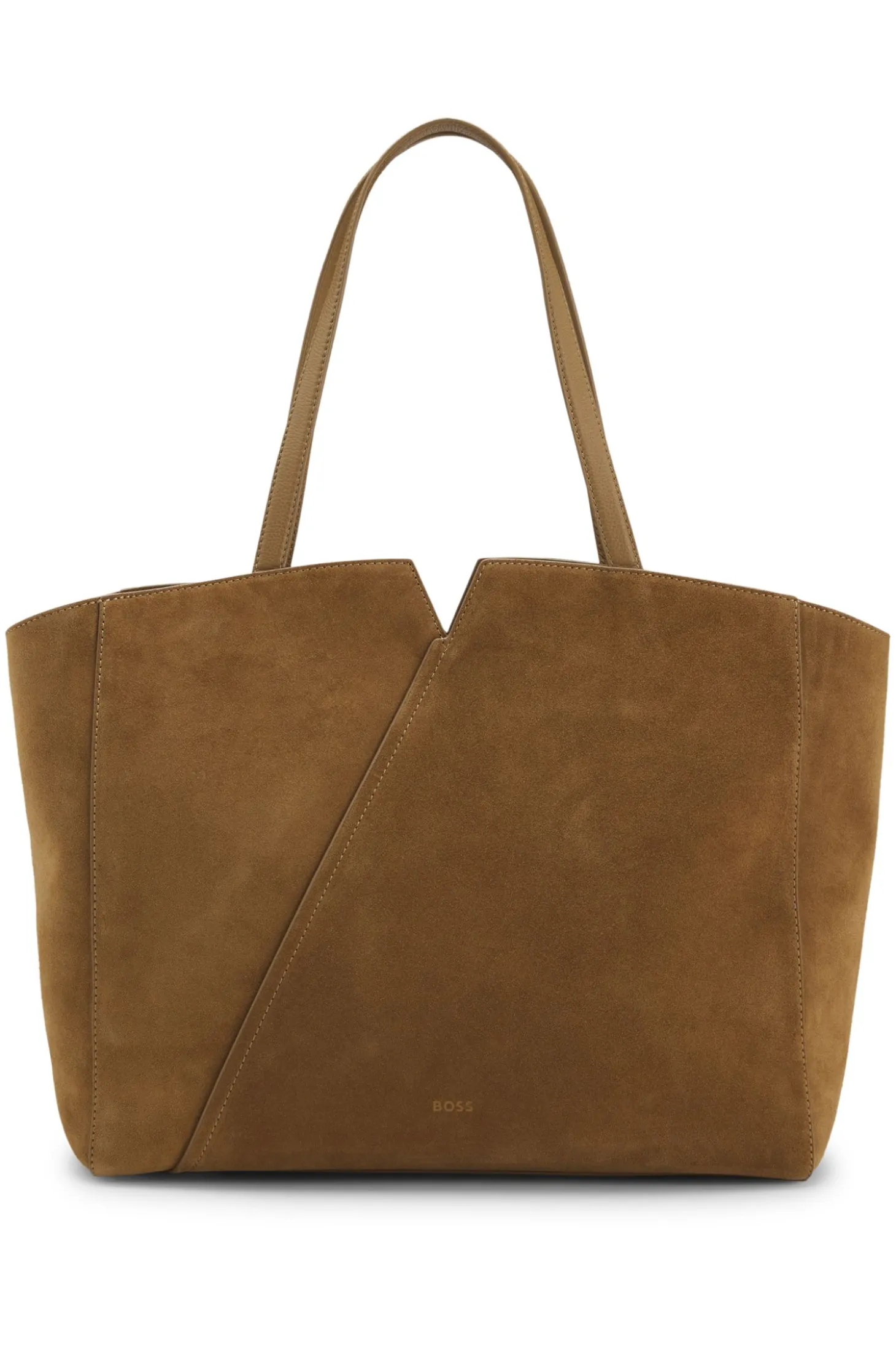 BOSS Revers tote bag in suede with belt detail