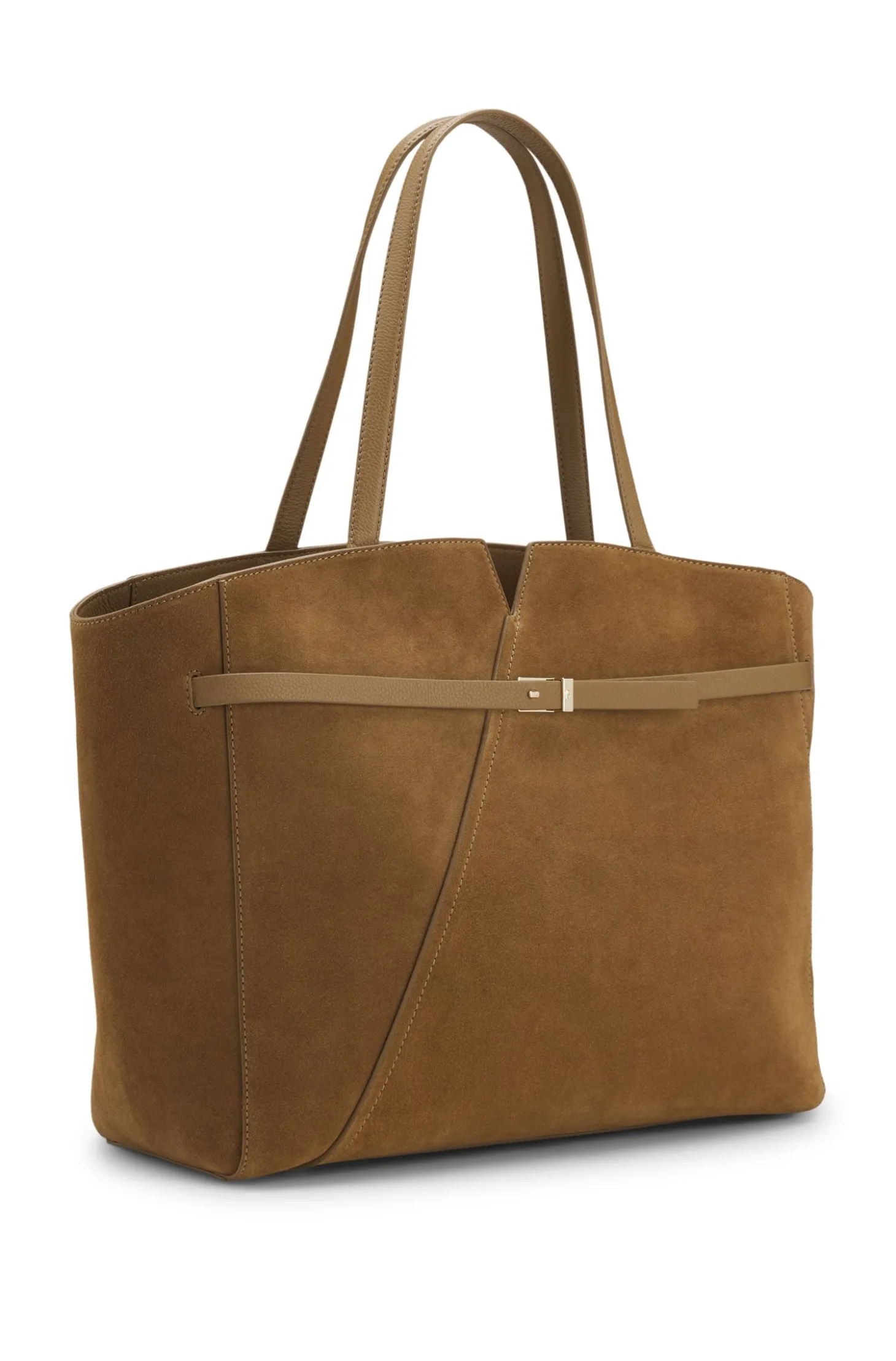 BOSS Revers tote bag in suede with belt detail