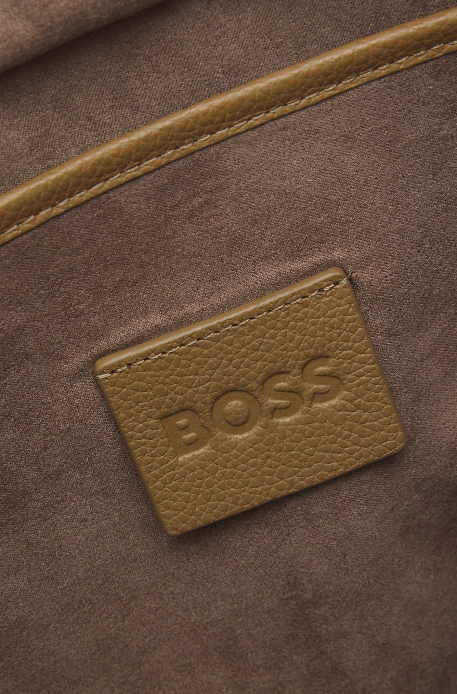 BOSS Revers tote bag in suede with belt detail