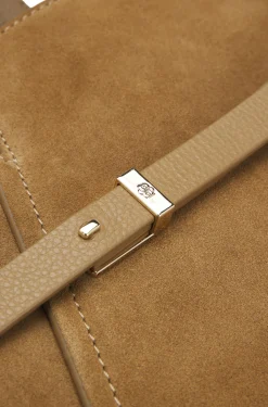 BOSS Revers tote bag in suede with belt detail
