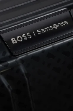 BOSS | Samsonite anodised-aluminium check-in suitcase with monograms