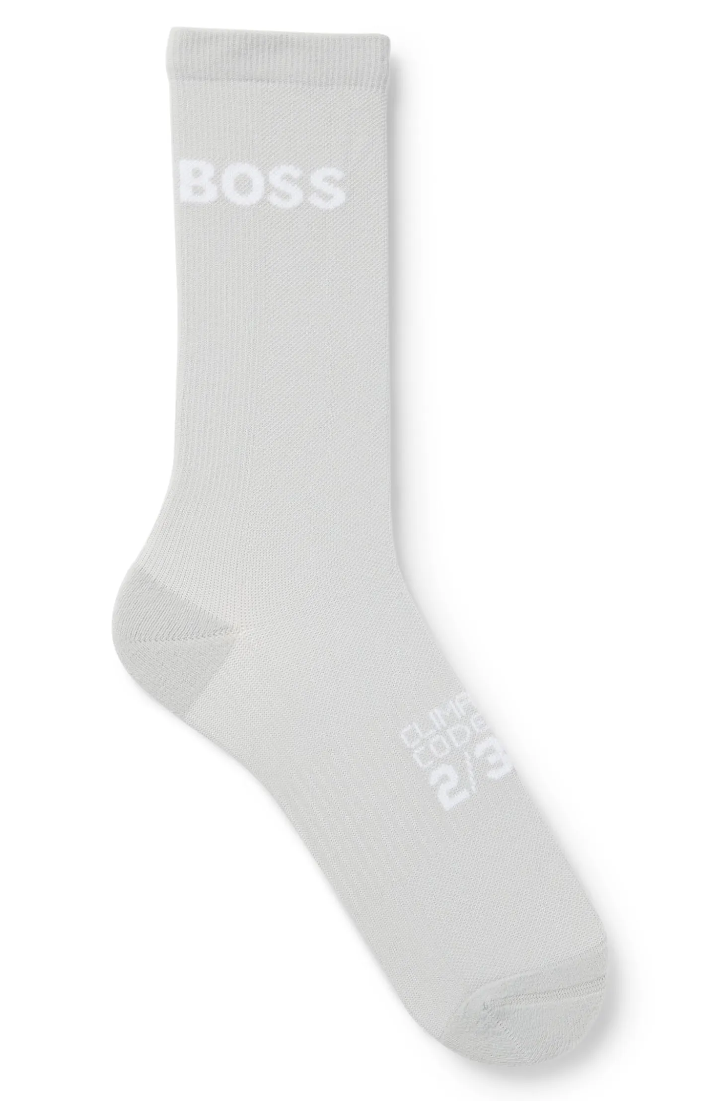 BOSS x ASSOS beige lightly insulated cycling socks