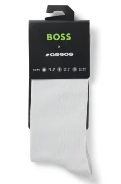 BOSS x ASSOS beige lightly insulated cycling socks
